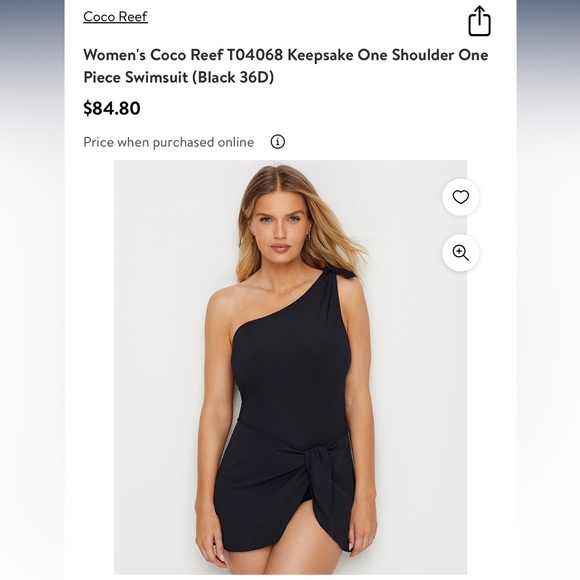 Brand new countours by coco reef black swimsuit - Picture 1 of 4